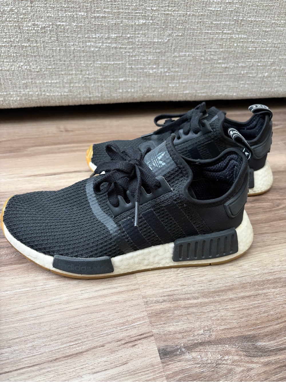 adidas Black and Gum NMD R1 Casual Sneakers